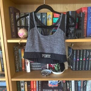 PINK Victoria's Secret Gray Sports Bra